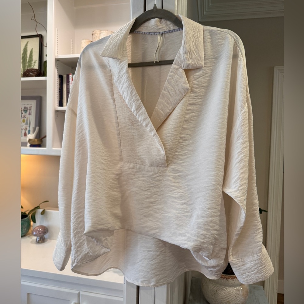 Anthropologie Cream Blouse